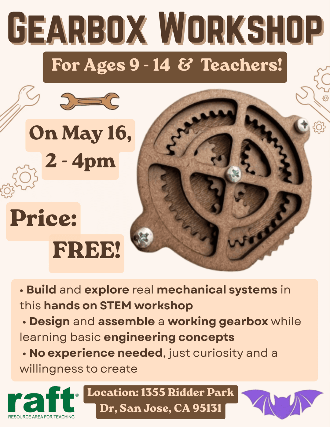 FREE Gearbox Workshop at RAFT